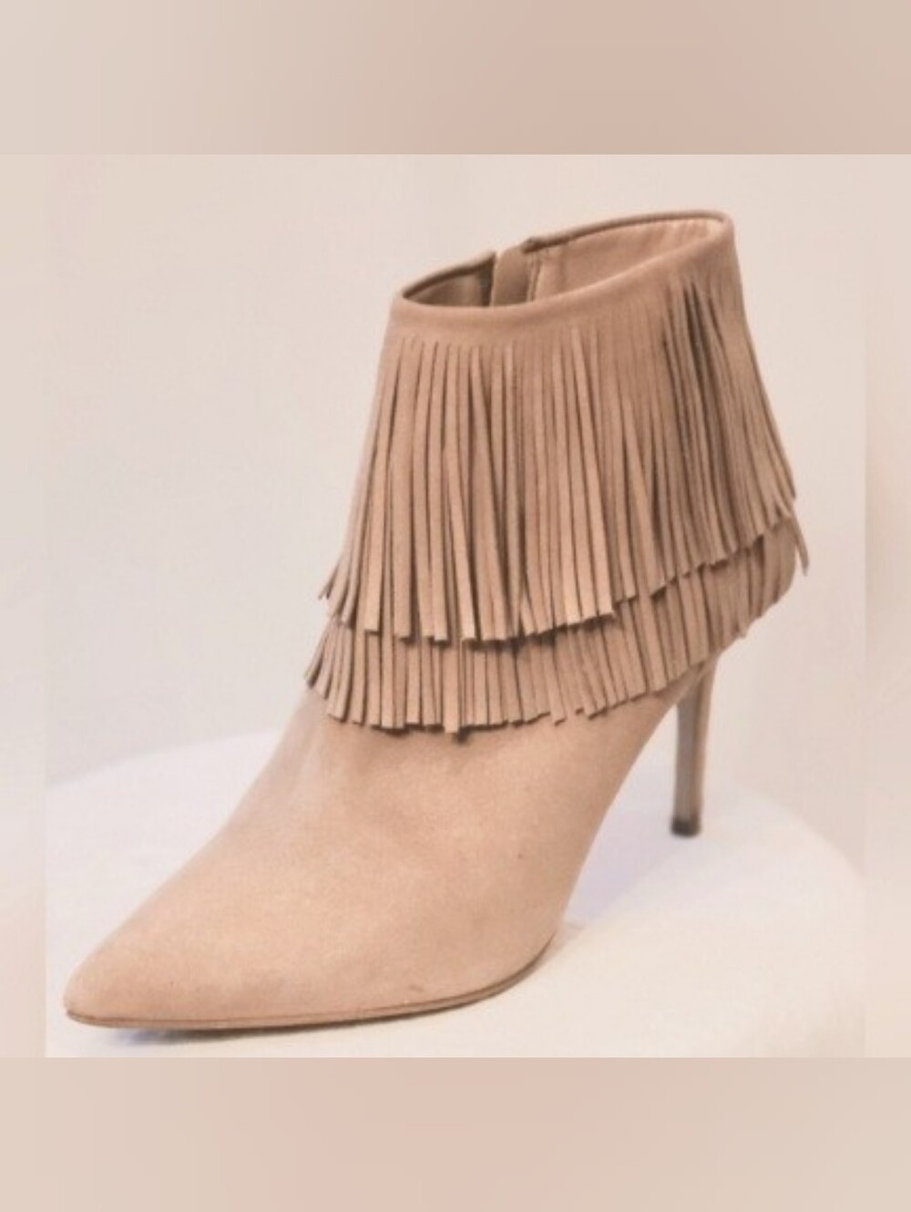 B by Brian Atwood Sand Suede Ankle Boots - US9.5